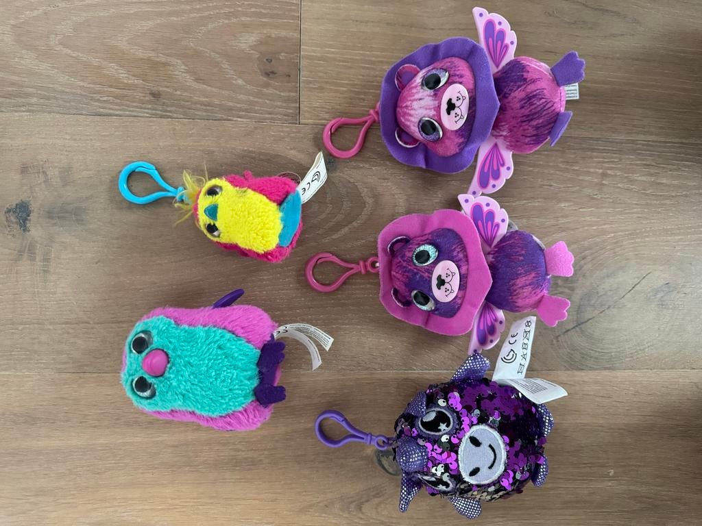 Leuke knuffelhangers - set van 5, Kinderen en Baby's, Speelgoed | Knuffels en Pluche, Ophalen of Verzenden, Zo goed als nieuw