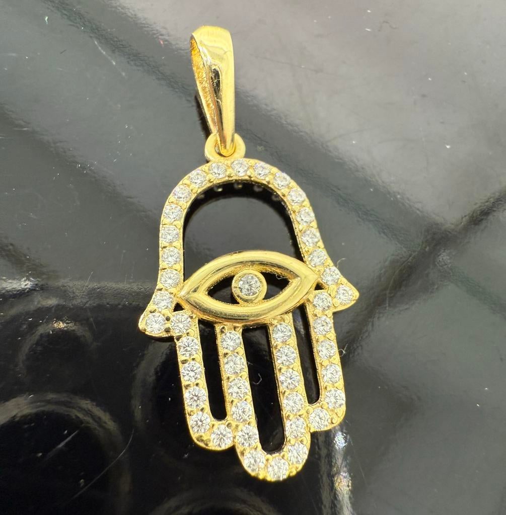 Prachtige 14k gouden fatima hand hanger, Ophalen of Verzenden, Nieuw, Goud, Goud