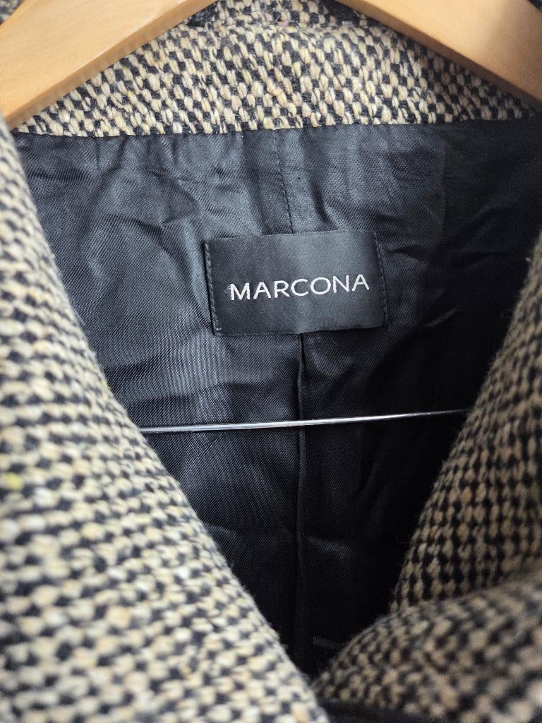 Marcona luxe wollen mantel / jas – wol & angora – maat 40, Bruin, Marcona, Marcona, Ophalen of Verzenden