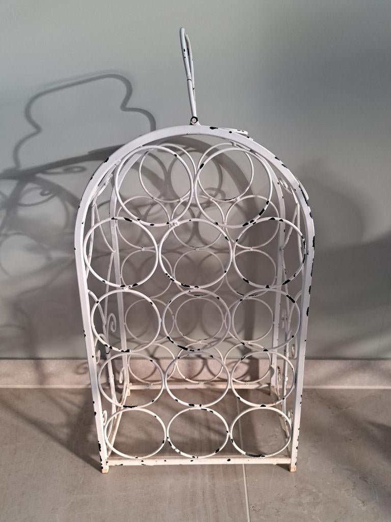 Vintage Frans Wijnrek, Huis en Inrichting, Woonaccessoires | Wijnrekken, Ophalen, Gebruikt, Metaal, 5 tot 15 flessen