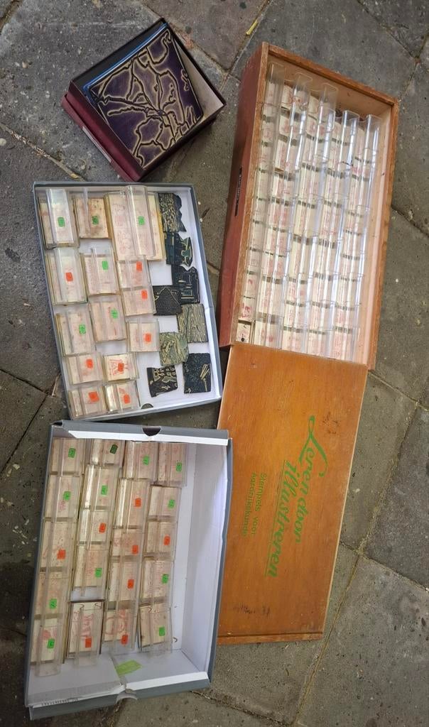 Oude schoolstempels jaren 60 en 70, Ophalen of Verzenden, Gebruikt