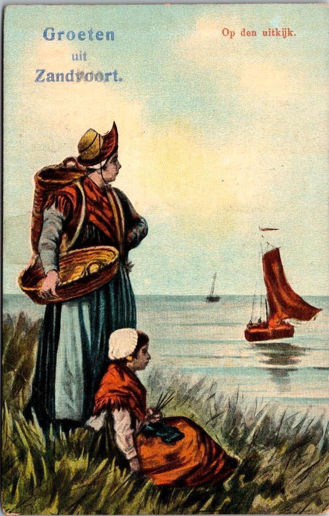 Zandvoort - Op den Uitkijk, Ophalen of Verzenden, Voor 1920, Ongelopen, Noord-Holland