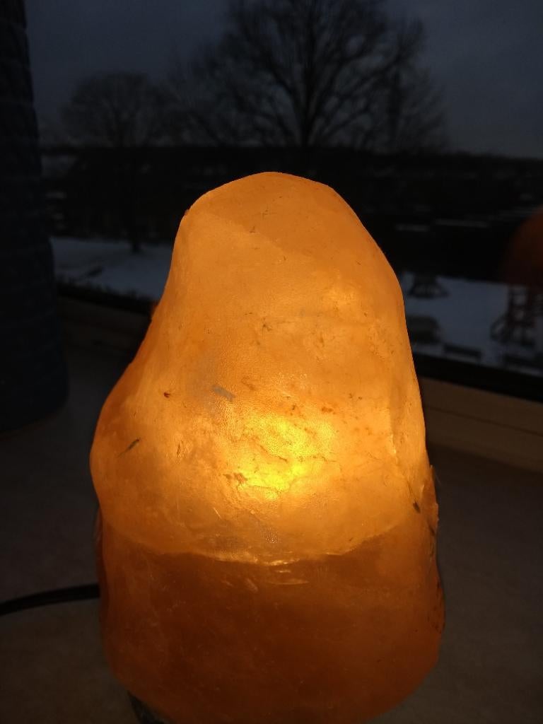 Zoutlamp, Huis en Inrichting, Lampen | Tafellampen, Ophalen, Zo goed als nieuw, Minder dan 50 cm