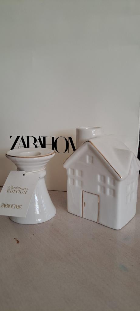 Ceramic candle holders, Zara Home, Ophalen of Verzenden, Minder dan 50 cm, Minder dan 5 flessen