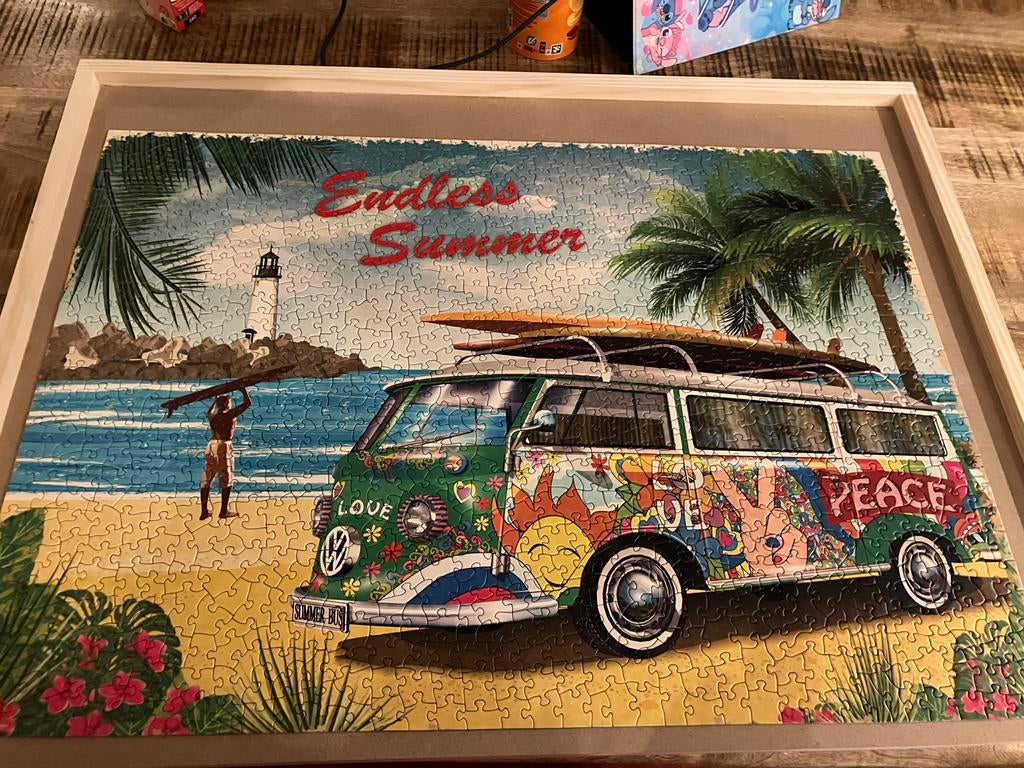 Volkswagen puzzel, Ophalen of Verzenden, 500 t/m 1500 stukjes, Zo goed als nieuw, Legpuzzel