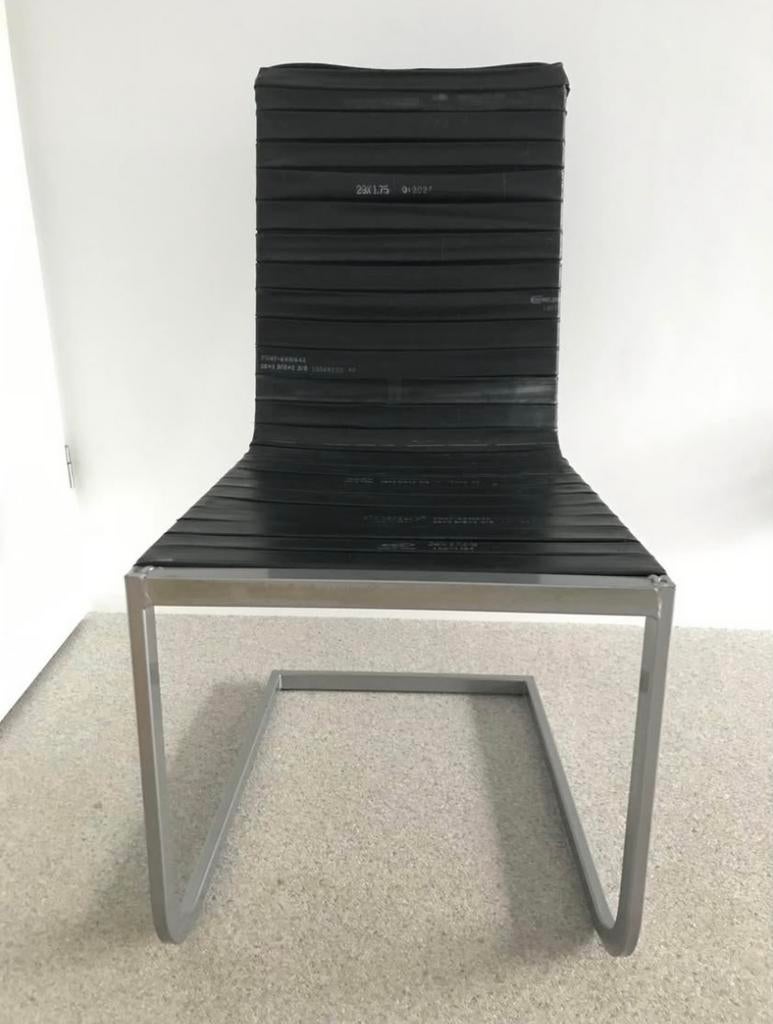 Fietsbanden stoel, Ophalen, Overige materialen, Gebruikt, Zwart