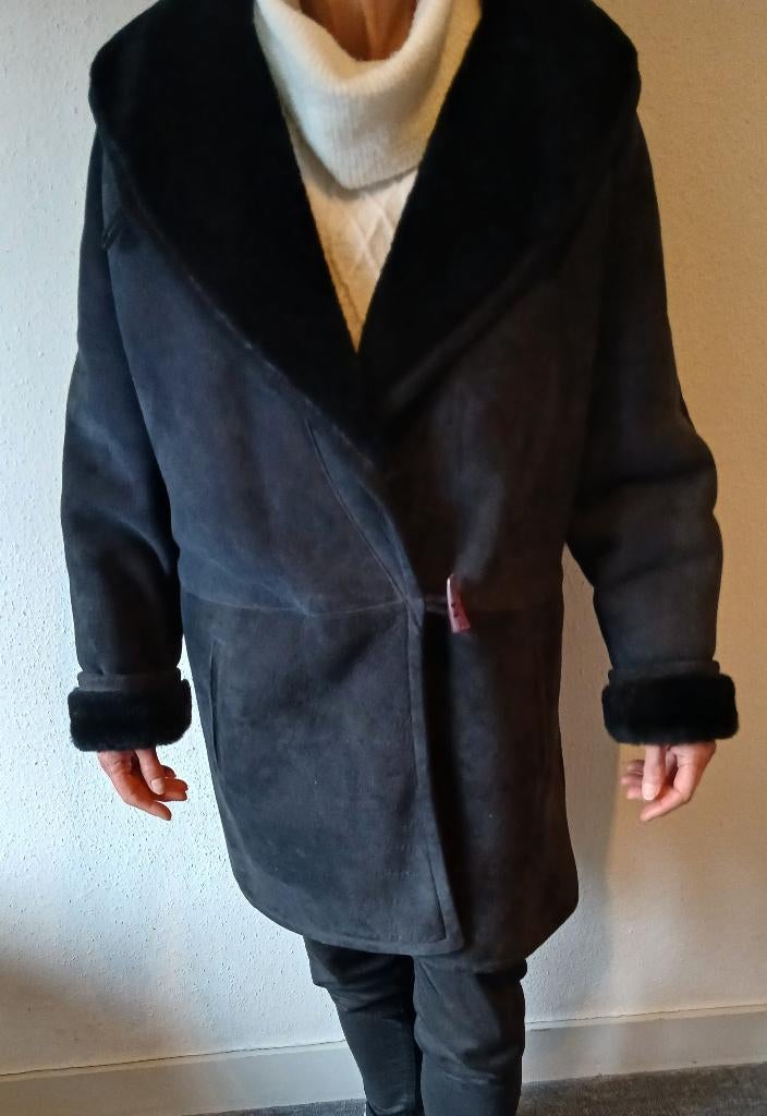 Lammy coat, Ophalen of Verzenden, Gedragen, Maat 38/40 (M), Blauw