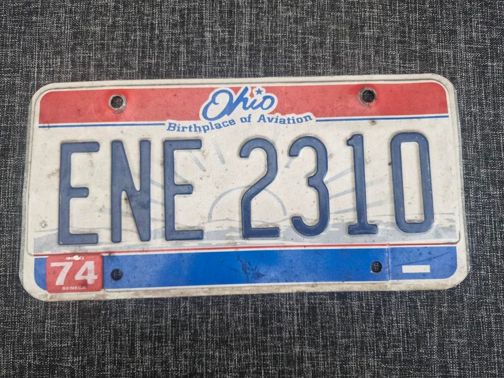 Ohio kentekenplaat USA nummerbord Nummerplaat License plate, Ophalen of Verzenden, Gebruikt, Auto's
