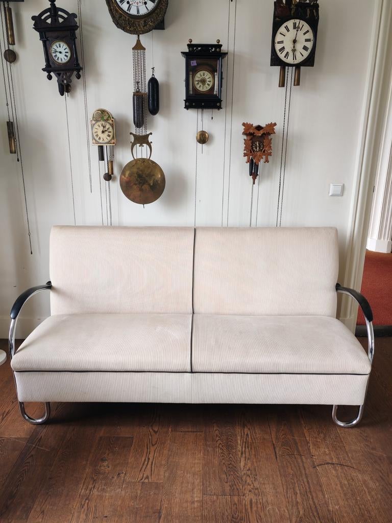 Stijlvolle creme Gispen bank, Ophalen, Gebruikt, 150 tot 200 cm, Tweepersoons