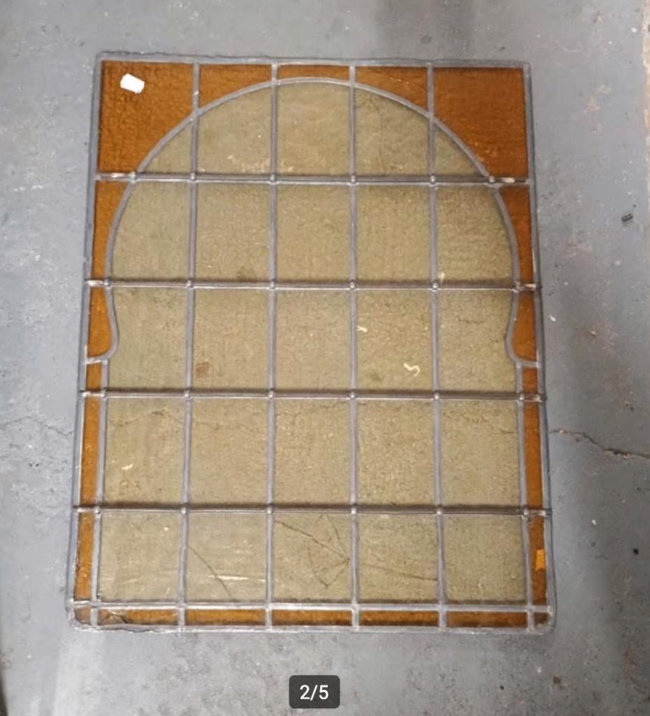 glas in lood raam, Ophalen, Gevelraam of Ruit, Gebruikt, Minder dan 80 cm