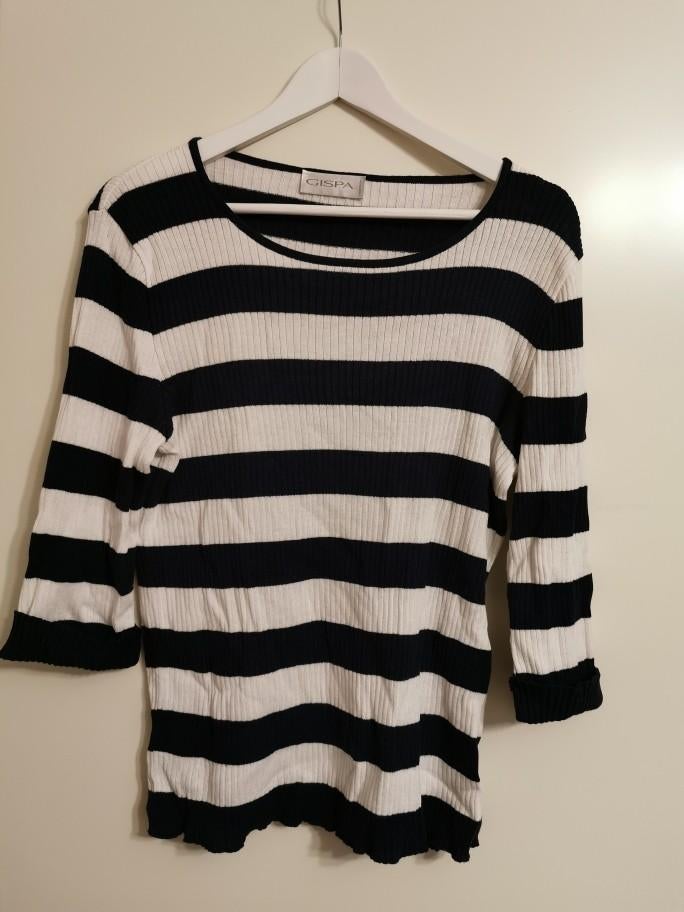 Gispa blauw witte gestreept dunne trui 3/4 mouw Mt 46 ZGAN, Kleding | Dames, Blauw, Maat 46/48 (XL) of groter, Ophalen of Verzenden