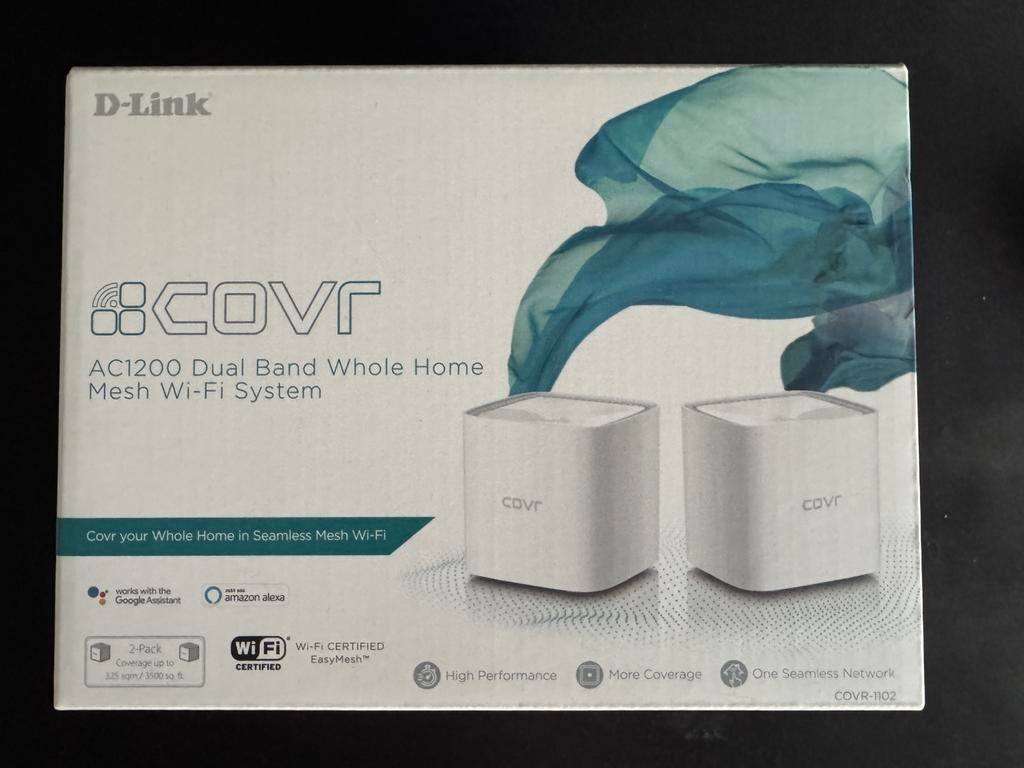 DLink COVR1102 Covr AC1200 Dual Band Home Mesh WiFi systeem, Computers en Software, WiFi-versterkers, Ophalen of Verzenden, Nieuw