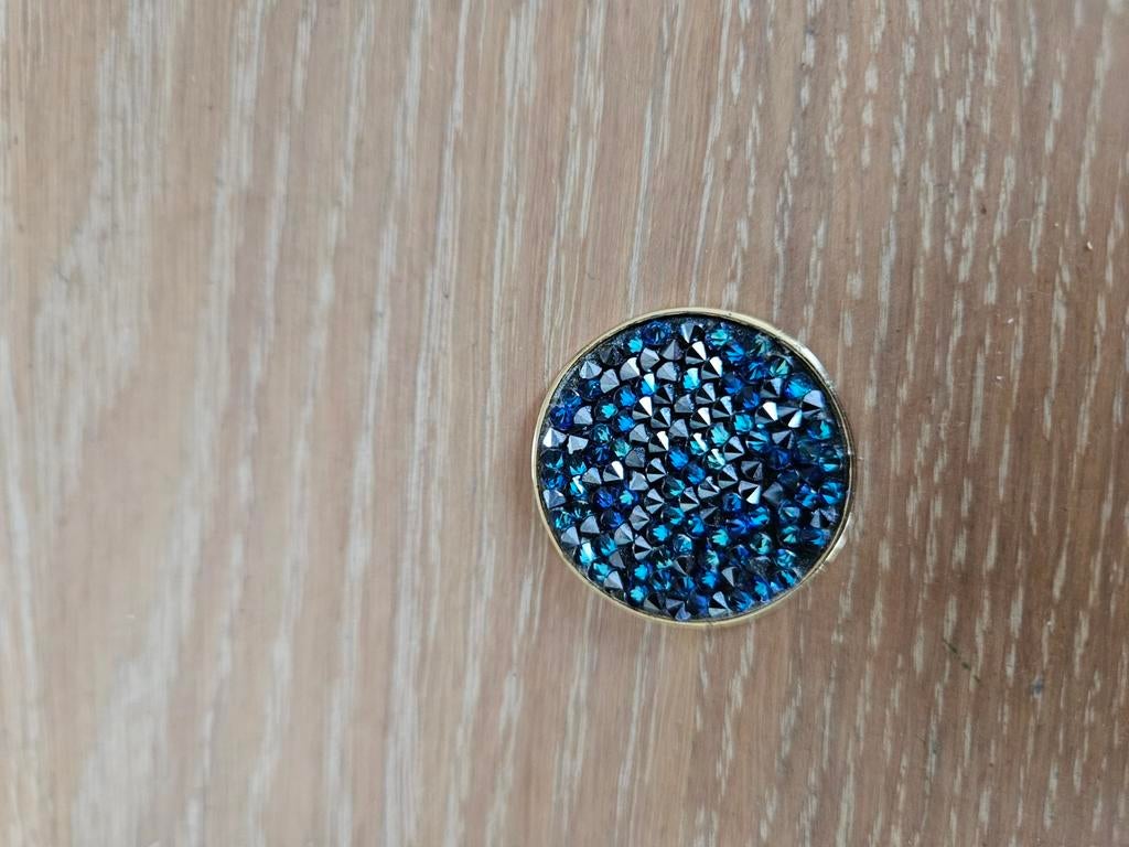 Nikki Lissoni coin met steentjes, Sieraden, Tassen en Uiterlijk, Ophalen of Verzenden, Zo goed als nieuw, Zilver, Overige materialen