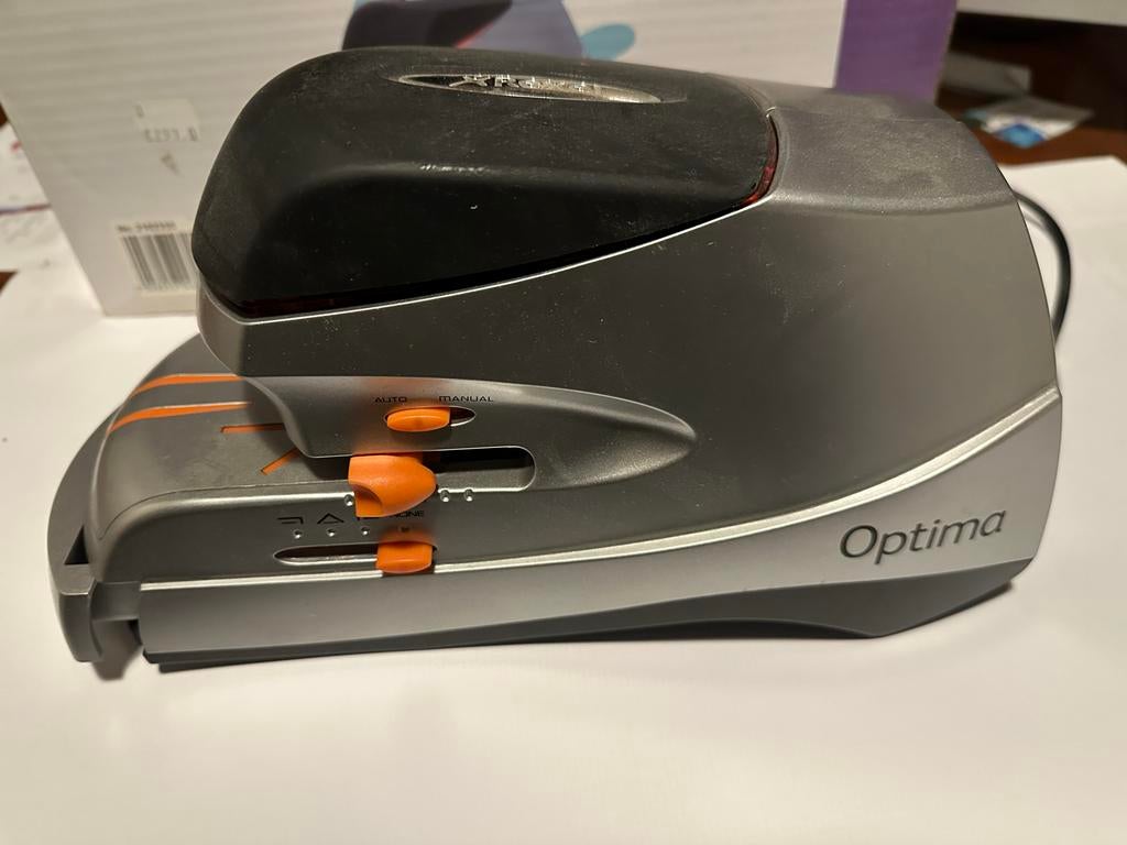 Rexel Optima 70 Elektrische Nietmachine, Ophalen of Verzenden, Gebruikt