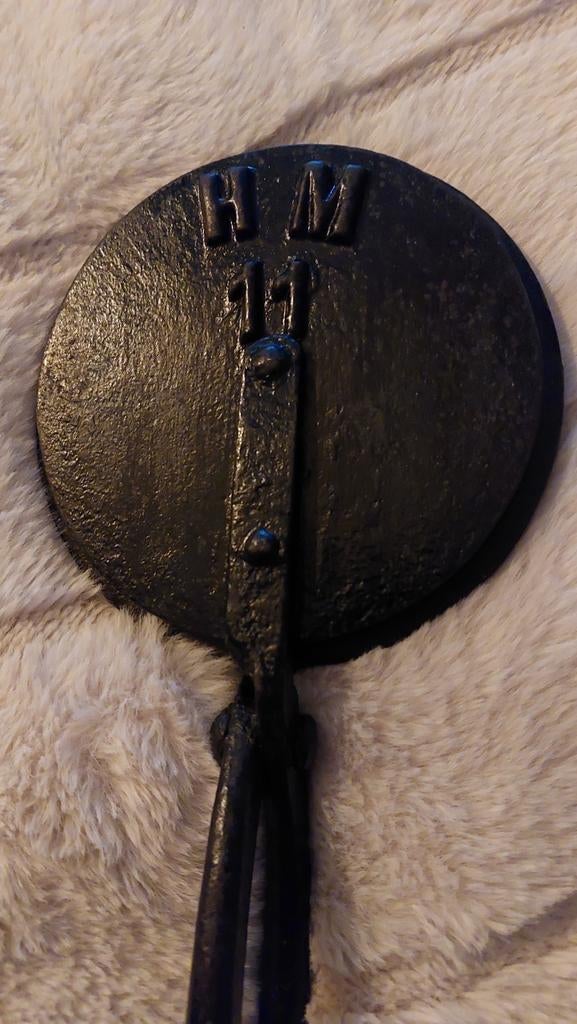 Antiek Gietijzeren Wafelijzer HM 11 - Brocante, Ophalen of Verzenden