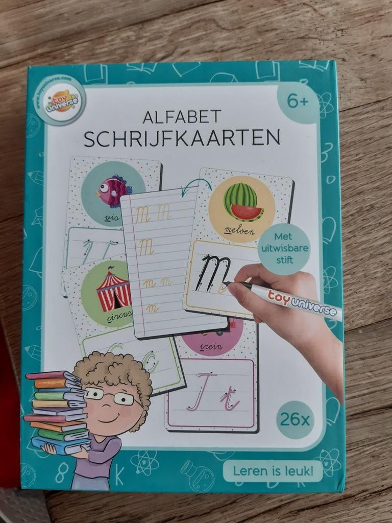 Schrijfkaarten  alfabet 6+, Ophalen of Verzenden, Zo goed als nieuw
