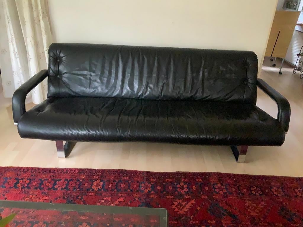 Vintage Artifort Kho Liang Ie 3-zitsbank met armleuningen!, Huis en Inrichting, Banken | Bankstellen, Gebruikt, Rechte bank, Driepersoons