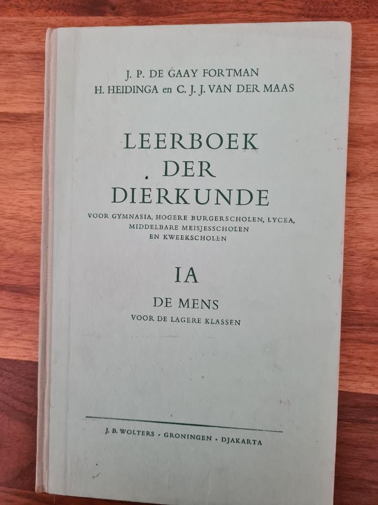 Leerboek der dierkunde 1a.              De mens., Gelezen, Alpha, J.p.de gaay fortman, HBO