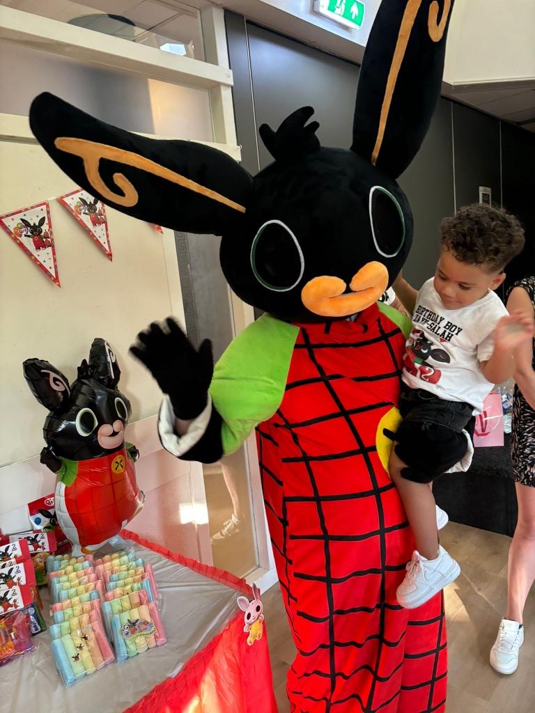 Bing Mascotte te huur, Hobby en Vrije tijd, Feestartikelen | Verhuur, Ophalen, Zo goed als nieuw