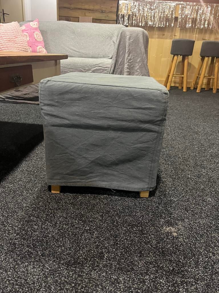 Poef ikea, hoes wat verschoten/verwassen, Ophalen, Minder dan 50 cm, Gebruikt, Vierkant
