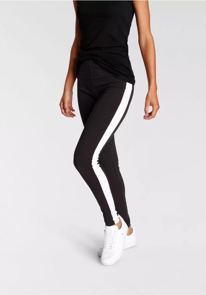 Legging met Bies maat S/M en L/XL diverse kleuren (117), Legging, Zwart, Nieuw, Ophalen of Verzenden