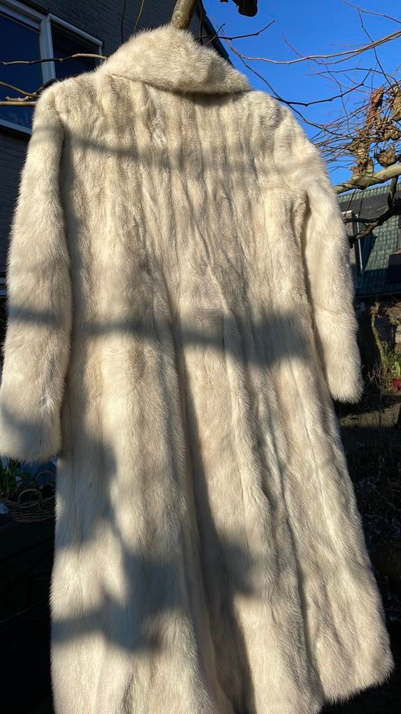 Bontjas poolvos  lang vintage valentijn, Kleding | Dames, Jassen | Winter, Zo goed als nieuw, Maat 42/44 (L), Wit, Ophalen of Verzenden