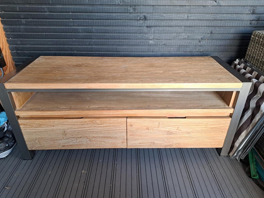 TV meubel acaciahout met lades, Ophalen