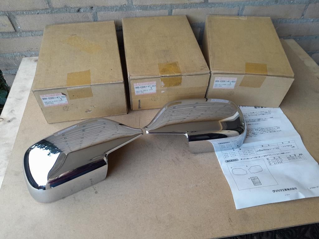 CHROME SPIEGELKAPPEN Links+Rechts - DAIHATSU APPLAUSE - A101, Auto-onderdelen, Verzenden, Nieuw, Daihatsu