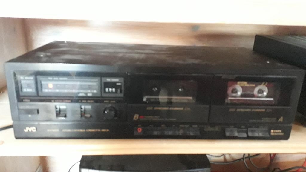 JVC dubbel cassette deck, Audio, Tv en Foto, Cassettedecks, Ophalen of Verzenden, Dubbel, JVC