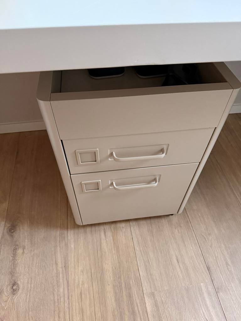 IKEA IDÅSEN Ladeblok op wielen, beige, 42x61 cm, Huis en Inrichting, Kasten | Ladekasten, Ophalen, Minder dan 50 cm, 1 of 2 laden