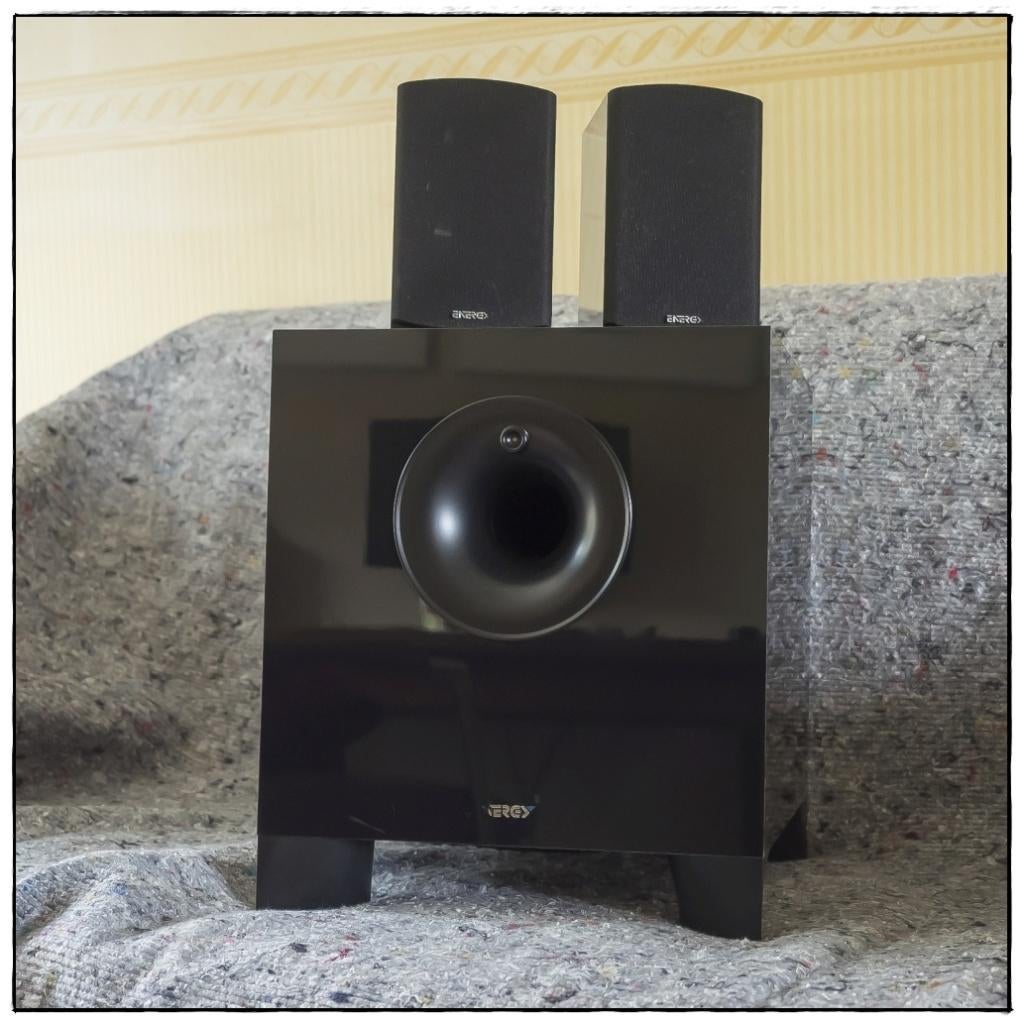Energy Take Classic actieve sub-woofer plus 2 satellieten, Audio, Tv en Foto, Luidsprekers, Gebruikt, Subwoofer, 120 watt of meer