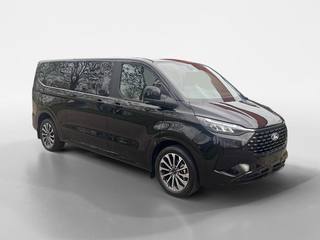 Ford Tourneo Custom 340 2.5 PHEV L2H1 Titanium X 8 persoons, Auto's, 12 maanden, 232 pk, Zwart, Adaptive Cruise Control