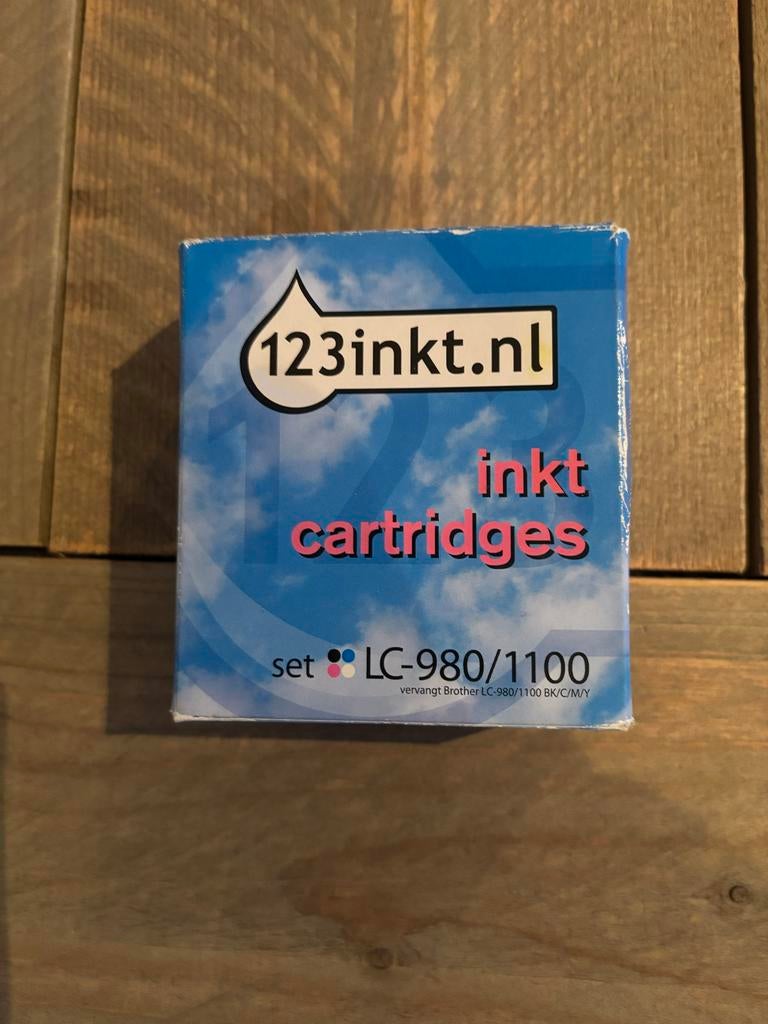 123inkt Inktcartridges LC 980 - 4 stuks (Cyaan, Magenta, Gee, Ophalen of Verzenden, Nieuw, Cartridge