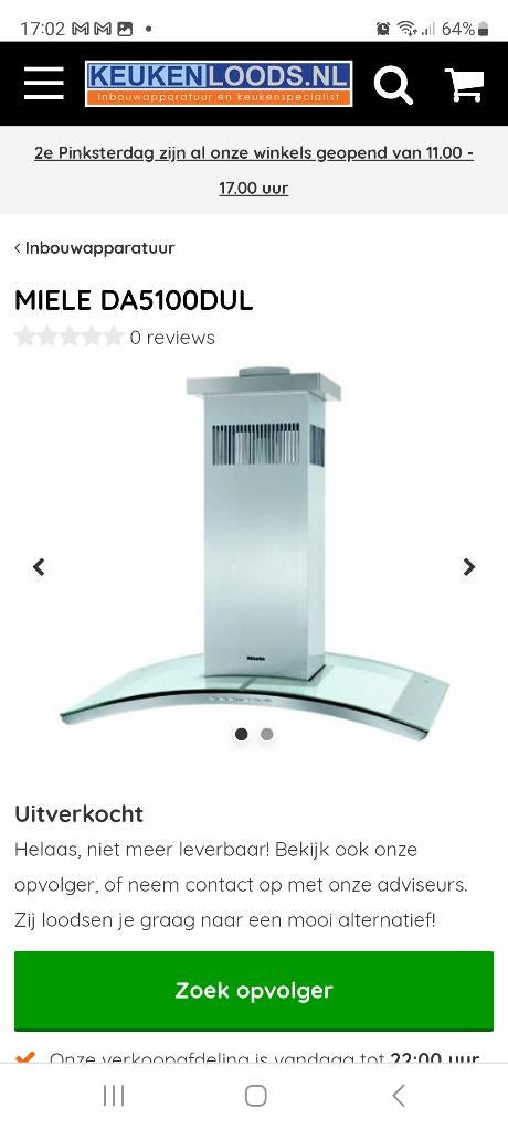 Miele afzuigkap, Witgoed en Apparatuur, Afzuigkappen, Ophalen, Wandschouwkap, Zo goed als nieuw, Vrijstaand