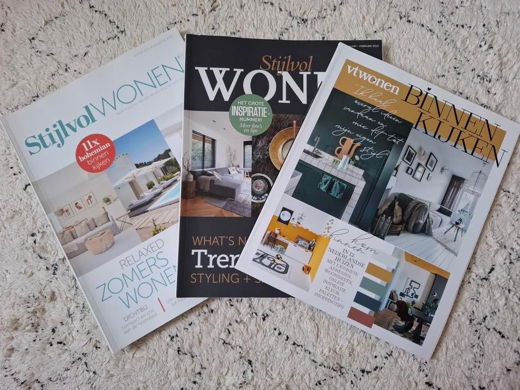 VT Wonen & Stijlvol Wonen magazines - 3 stuks, Boeken, Tijdschriften en Kranten, Ophalen of Verzenden, Gelezen, Overige typen