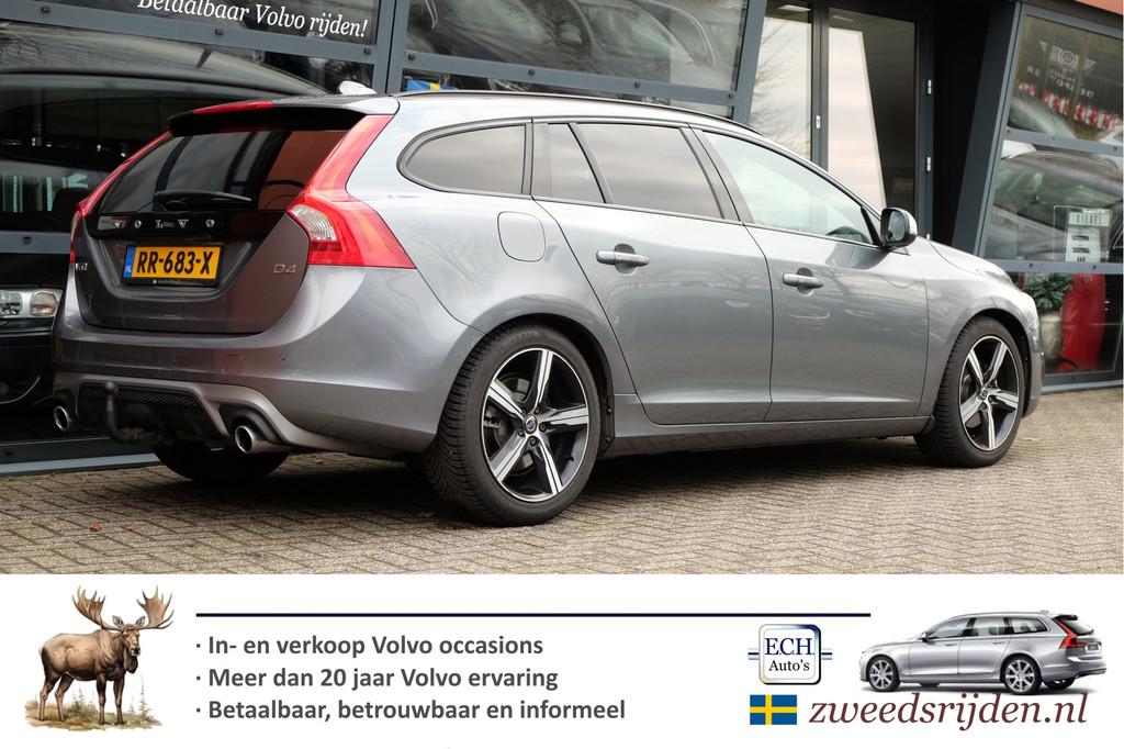 Volvo V60 2.0 D4 190 pk Aut. R-Design, Adaptieve CC, Trekhaa, Adaptive Cruise Control, 23 km/l, Diesel, 168 €/maand