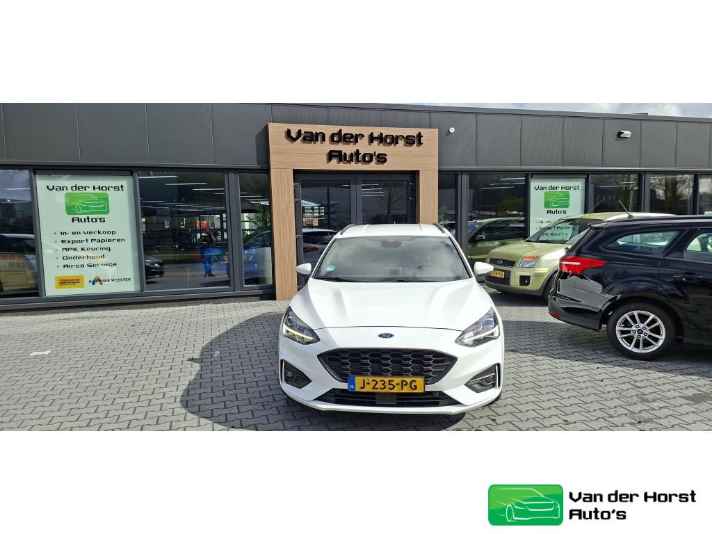Ford FOCUS Wagon 1.0 EcoBoost Hybrid ST Line Navi (bj 2020), Gebruikt, Wit, Origineel Nederlands, Hybride Elektrisch/Benzine