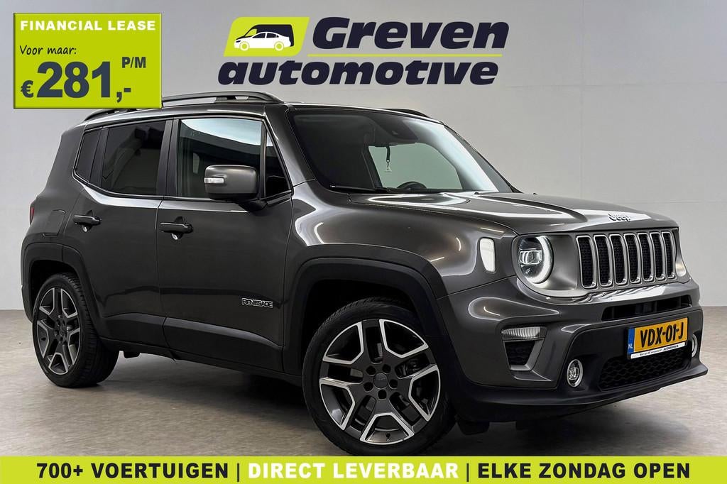 Jeep Renegade 1.3T Limited 151PK | Grijs Kenteken | VAN | Ca, Auto's, Bestelauto's, Stof, Gebruikt, 4 cilinders, Bedrijf