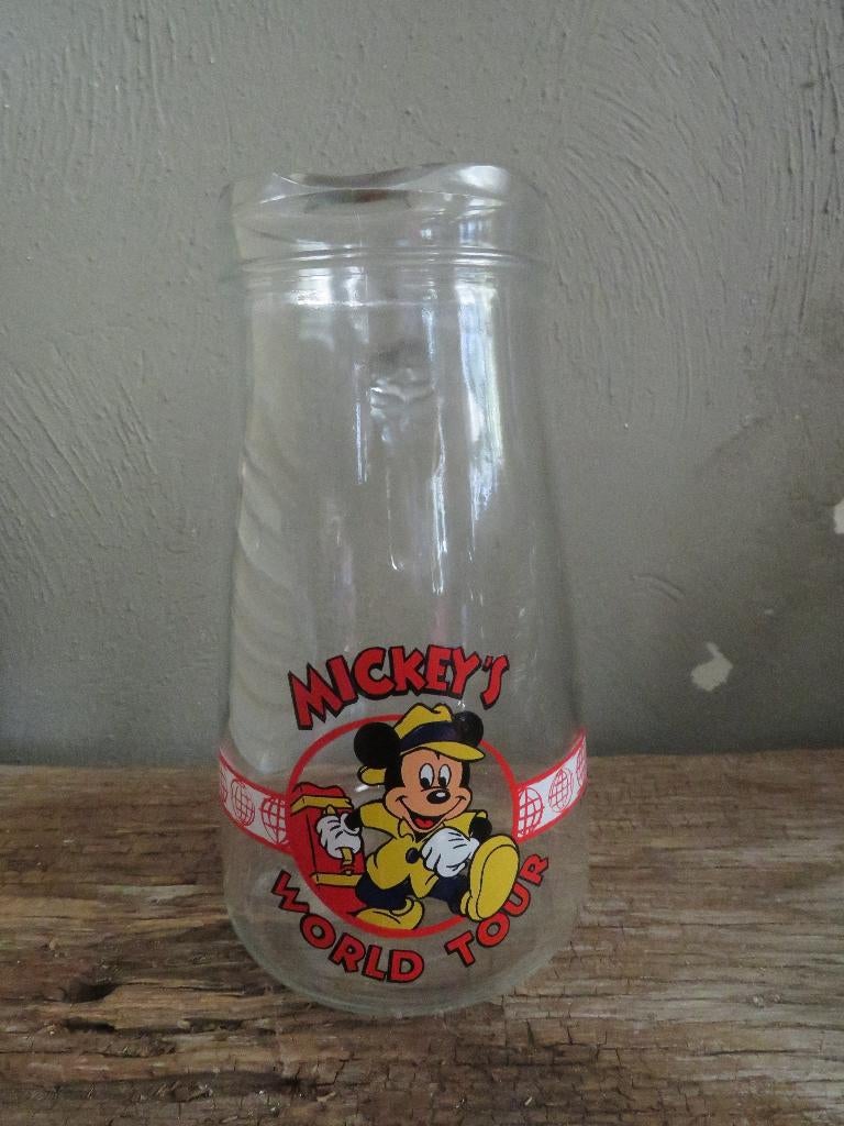 mickey's world tour sapkan, Verzamelen, Disney, Ophalen of Verzenden, Mickey Mouse, Gebruikt, Beeldje of Figuurtje