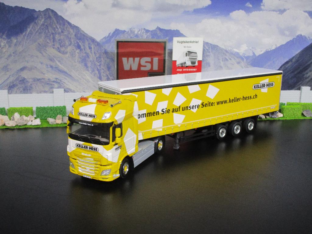 Wsi 01-1653 Daf XF ssc , Keller + Hess, Hobby en Vrije tijd, Ophalen, Zo goed als nieuw, Bus of Vrachtwagen, Wsi