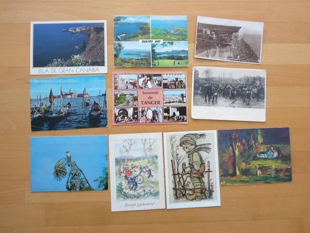 9 ansichten divers,, Verzamelen, Ansichtkaarten | Themakaarten, Ophalen of Verzenden, Gelopen, Overige thema's