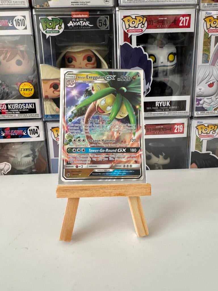 Alolan Exeggutor GX Pokémon Kaart - HP 220, Ophalen of Verzenden, Zo goed als nieuw, Losse kaart