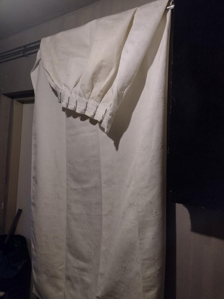 Gordijnen Ikea Anita grijze en witte, Ophalen of Verzenden, 50 tot 100 cm, 200 cm of meer