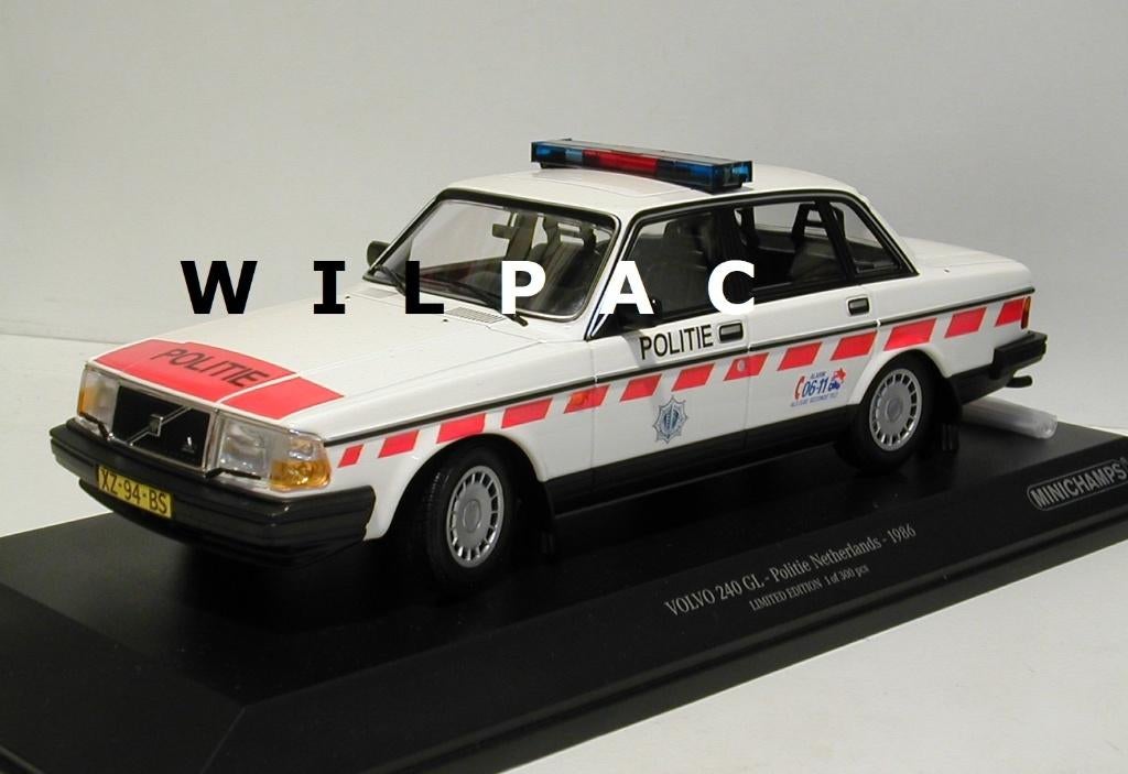 Volvo 240 GL 244 1:18. Nederlandse. Politie van. Minichamps., Hobby en Vrije tijd, Modelauto's | 1:18, Nieuw, Auto, MiniChamps
