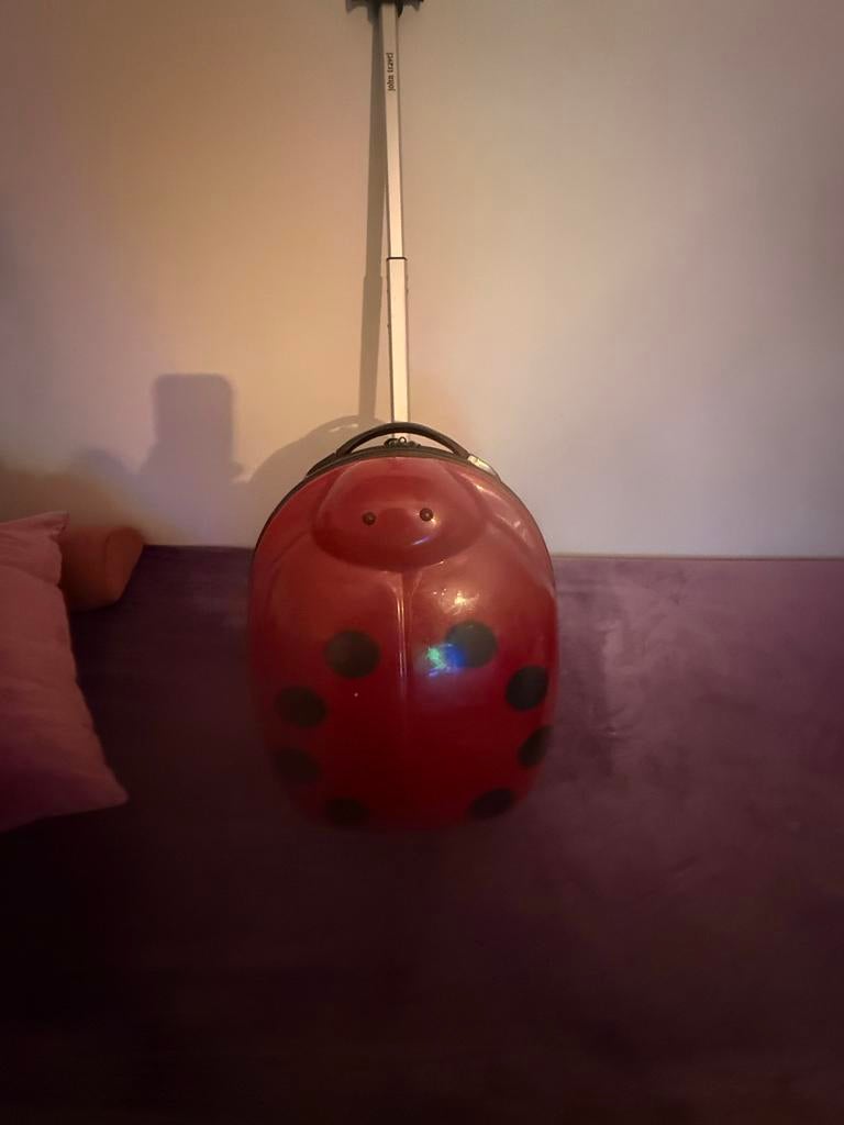 Leuke lieveheersbeestje kinderkoffer, Ophalen, Gebruikt, Hard kunststof, Minder dan 50 cm