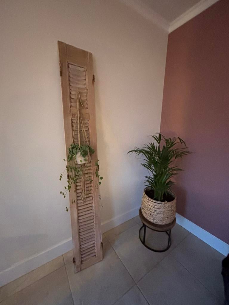 Vintage Louvredeur - Decoratieve Houten Luik, Ophalen of Verzenden