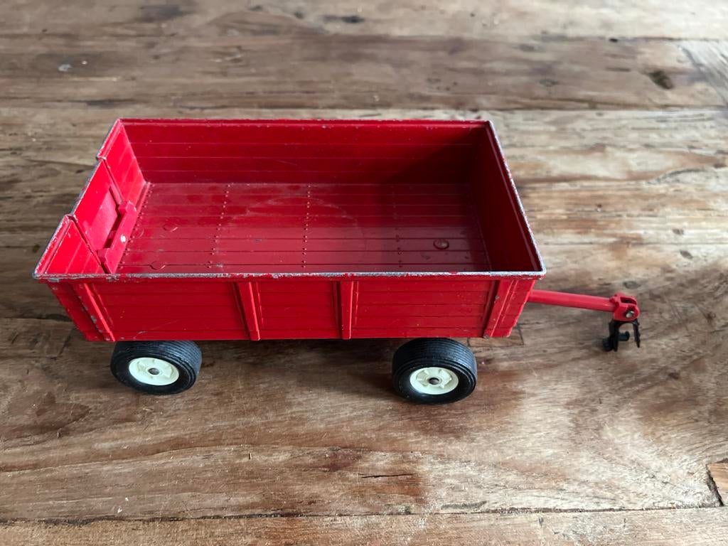 Vintage Ertl John Deere Farm Wagon - Rood Metalen Speelgoed, Ophalen of Verzenden
