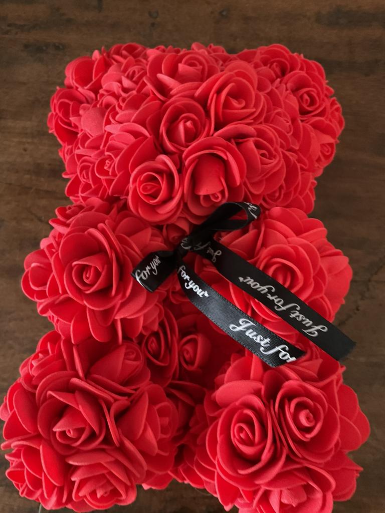 Beer van rode rozen met “Just for You “ lint, Ophalen of Verzenden, Zo goed als nieuw, Beeldje, Cherished Teddies