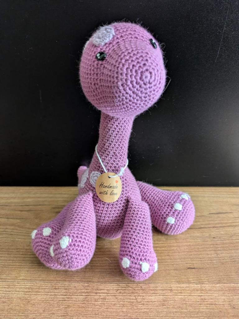 Nieuwe handgemaakte gehaakte dino knuffel - 25 cm, Ophalen of Verzenden