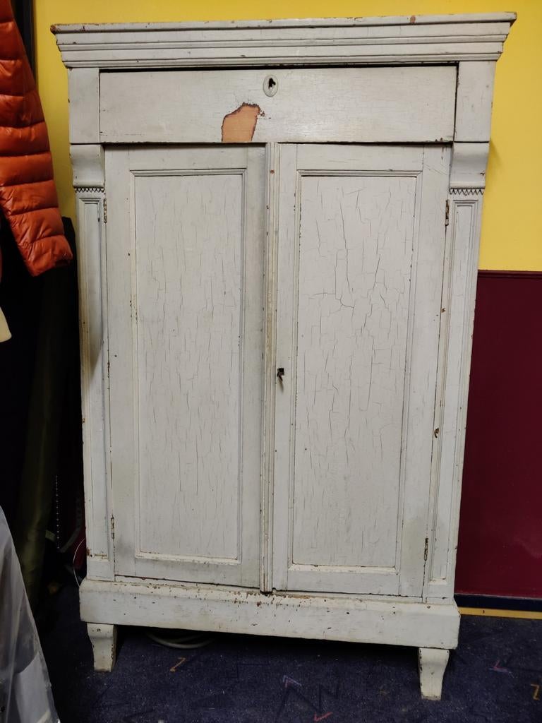 Antieke houten meidenkast, Antiek en Kunst, Ophalen